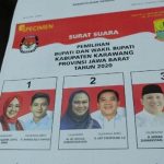 Sampel surat suara Pilkada Karawang 2020. (Foto: Luthfiana Awaluddin)