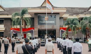 Polres Karawang Gelar Apel Pasukan Operasi Lilin Lodaya Menjelang Hari Natal 2020 dan Tahun Baru 2021